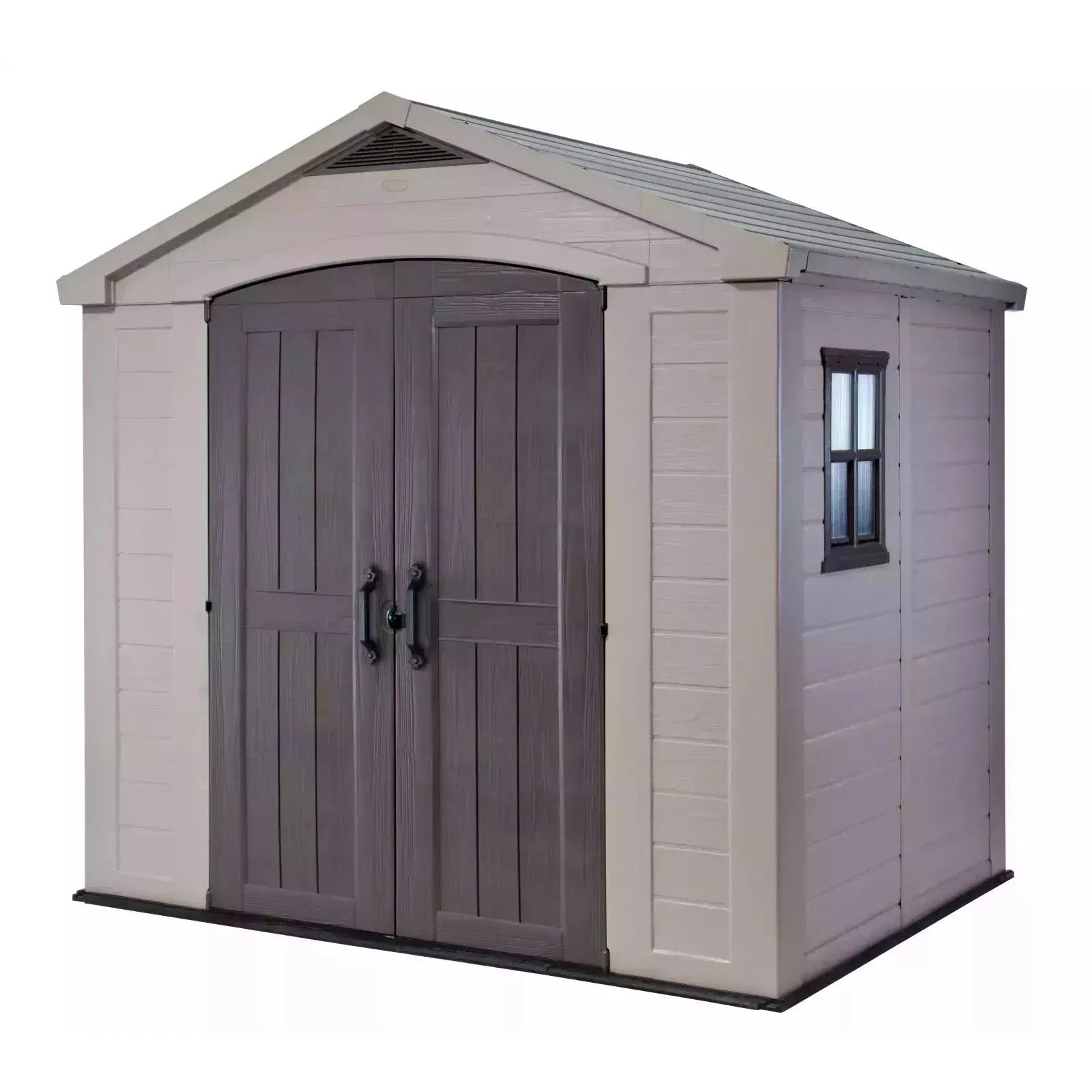 Keter 8’x6′ Factor Heavy Duty Plastic Garden Shed – Beige