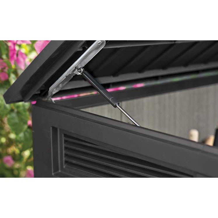 Keter 6′ x 3′ Walnut Signature Horizontal Plastic Shed – Walnut Woodlook - Image 5