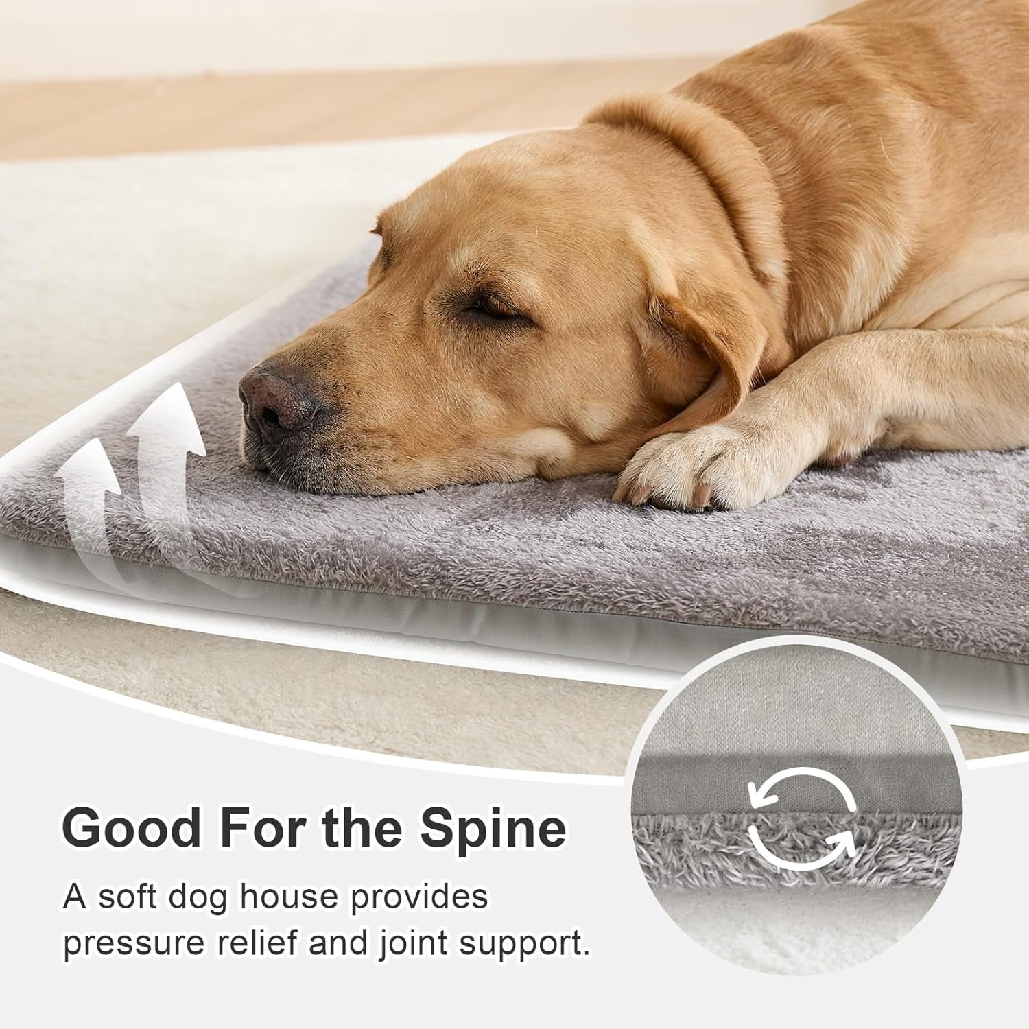 Jiupety Dog House Cozy, 2 in 1 Small Dog House, L Size for Small Medium Dog, Grey - Image 10