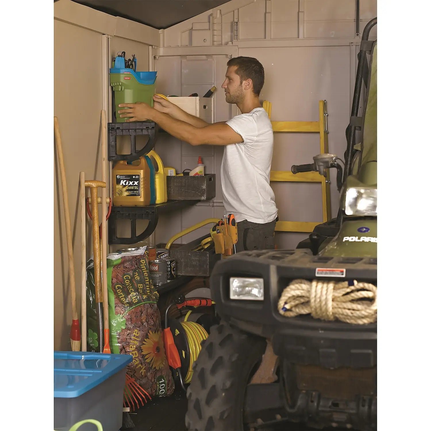 Keter 8’x8′ Factor Heavy Duty Plastic Garden Shed – Beige - Image 8