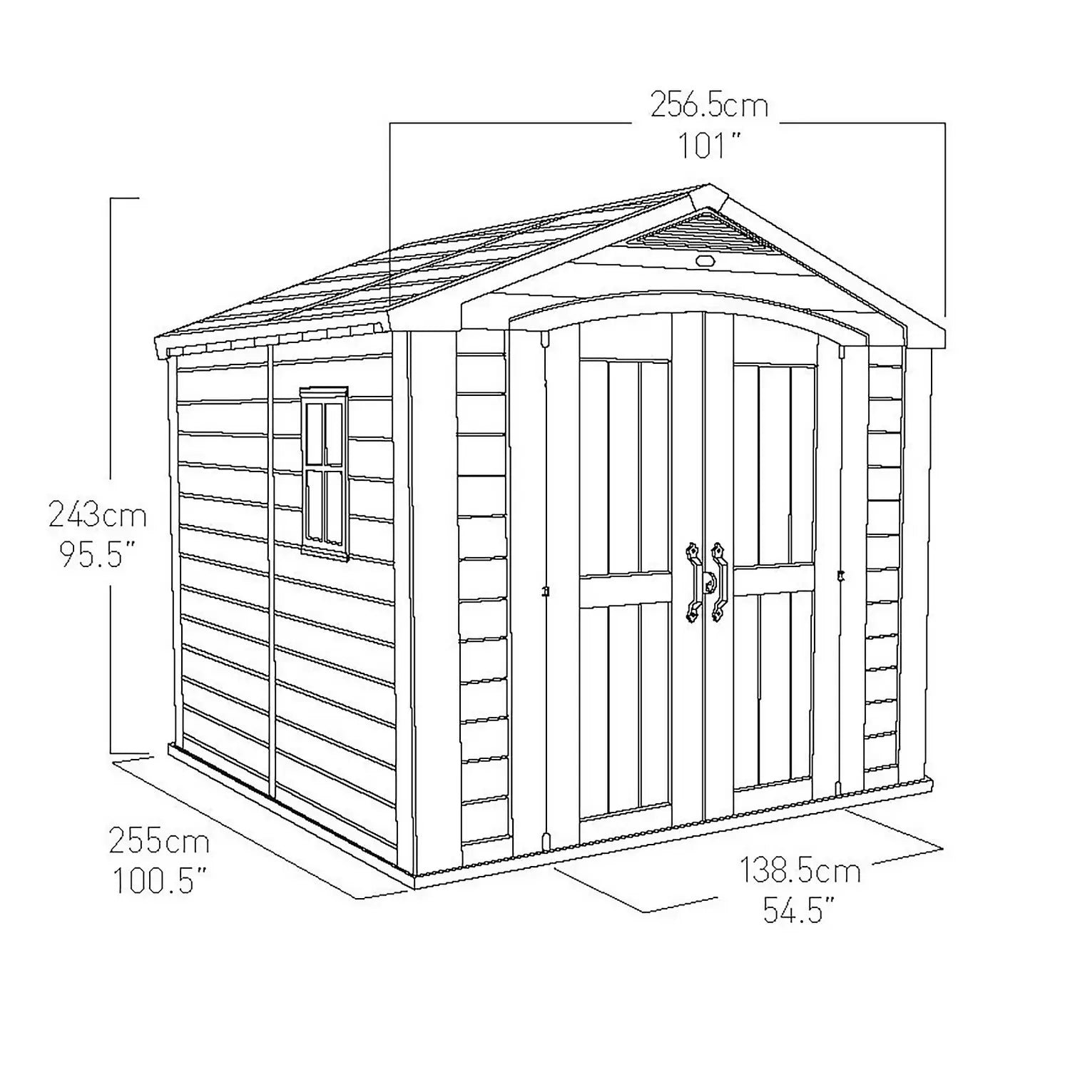 Keter 8’x8′ Factor Heavy Duty Plastic Garden Shed – Beige - Image 10
