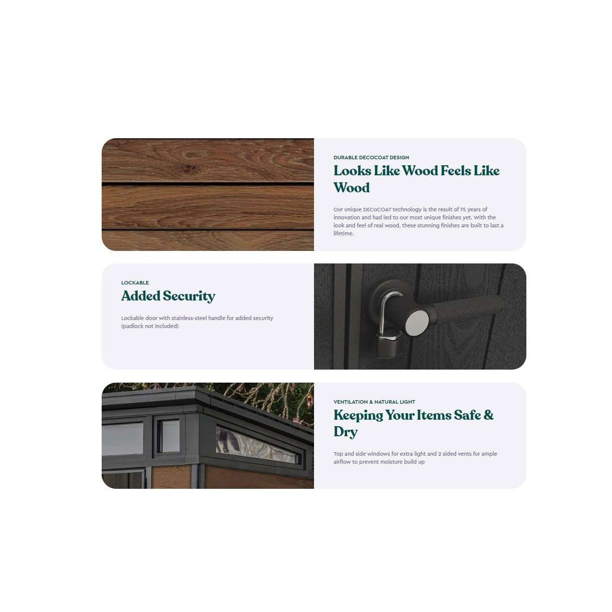 Keter 7′ x 7′ Walnut Signature Pent Plastic Shed – Walnut Woodlook - Image 7