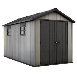 Keter 7.5′ x 13′ Oakland Heavy Duty Plastic Shed – Grey