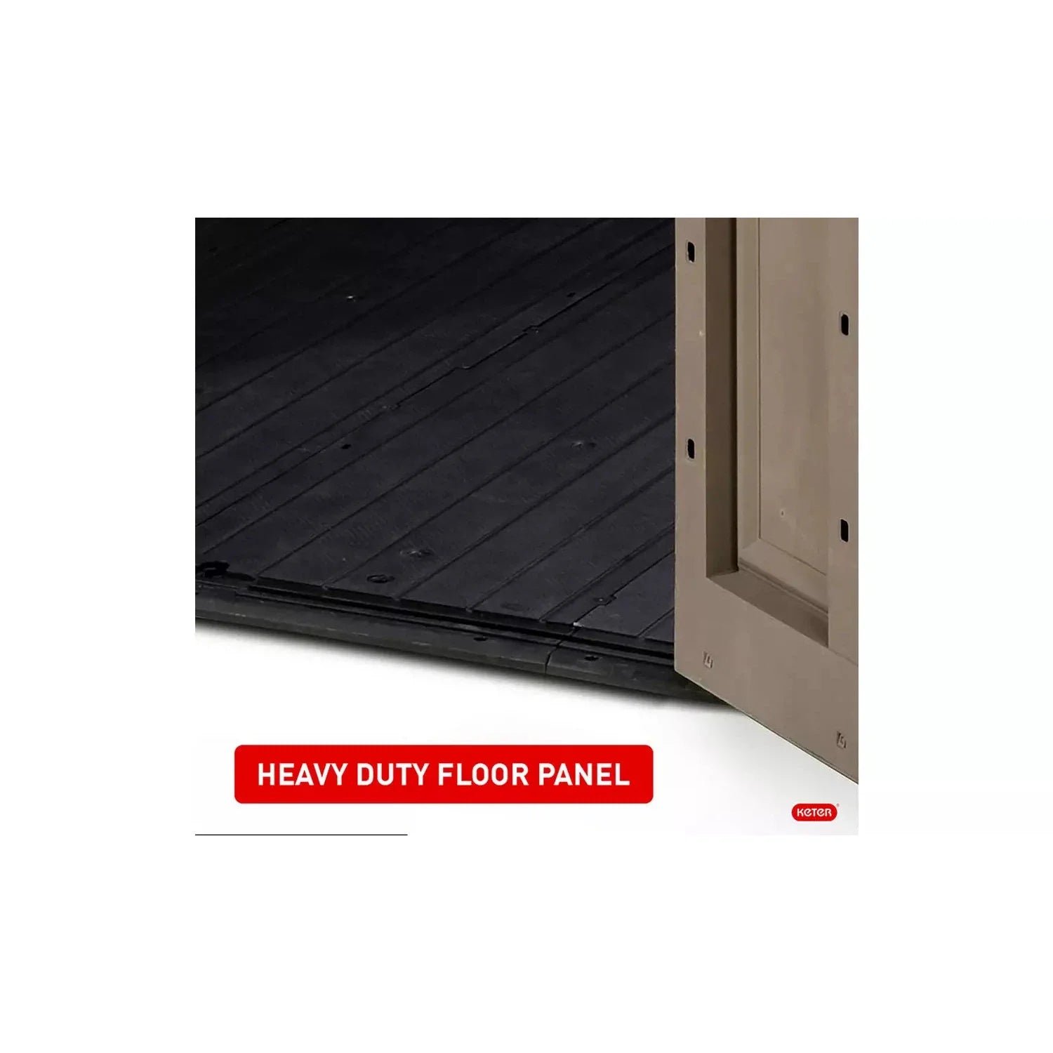 Keter 4’x6′ Factor Heavy Duty Plastic Garden Shed – Beige - Image 6