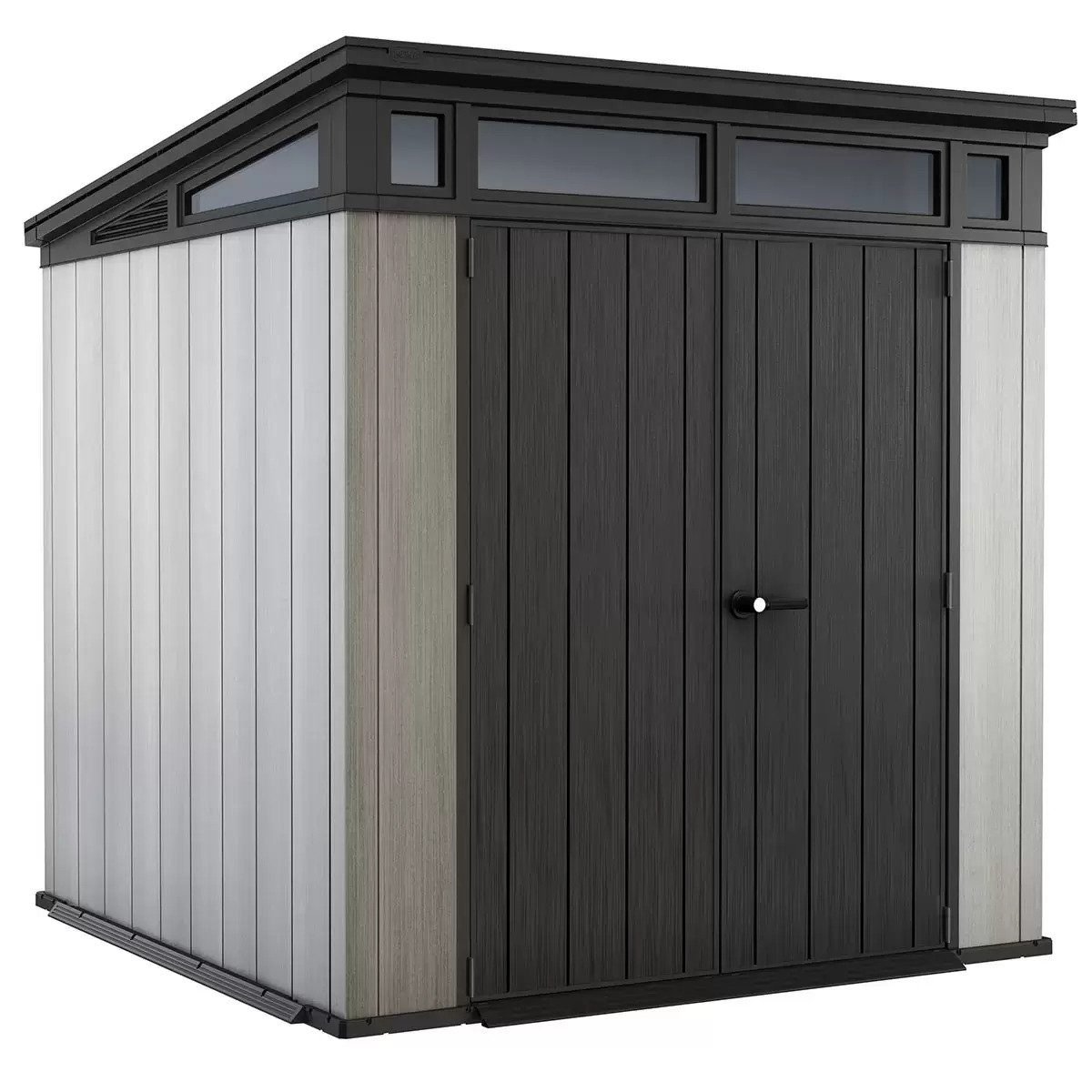 Keter 7’x 7′ Artisan Heavy Duty Plastic Pent Shed – Grey