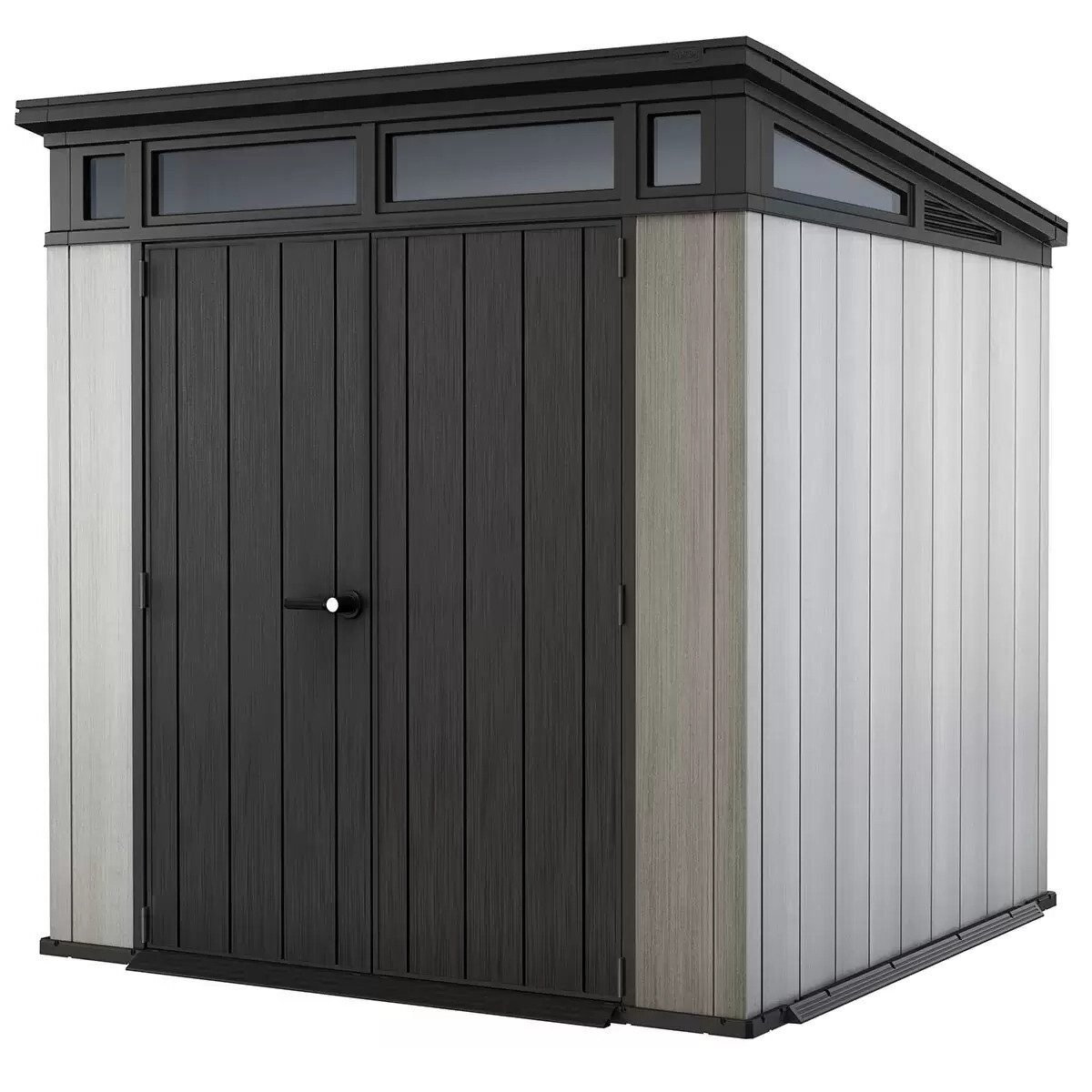 Keter 7’x 7′ Artisan Heavy Duty Plastic Pent Shed – Grey - Image 2