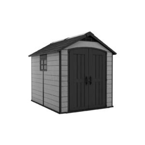 Keter 7.5’x9′ Premier Heavy Duty Plastic Shed – Grey